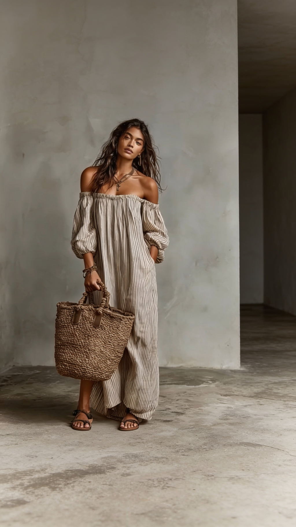 Women's Striped Patchwork Maxi Dress | Slash Neck Elegant Summer Party Wear