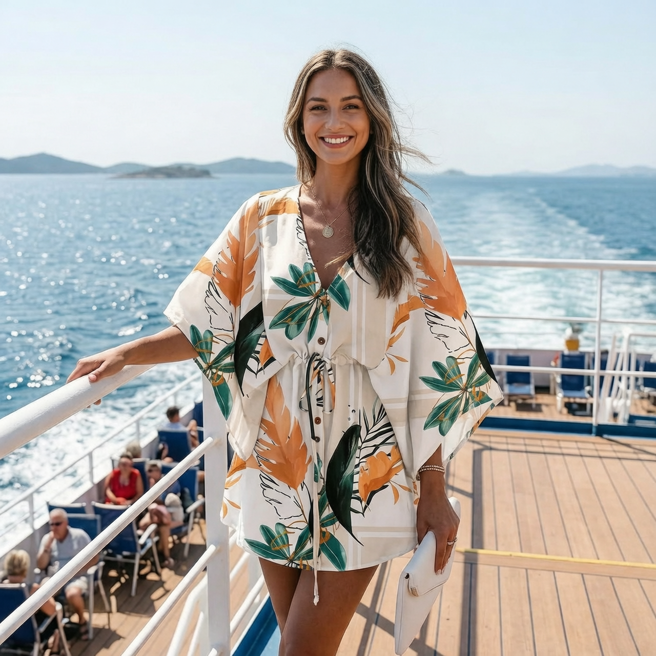 Women's Floral Print Batwing Sleeve Dress | V-Neck Ruffle Hem Boho Summer