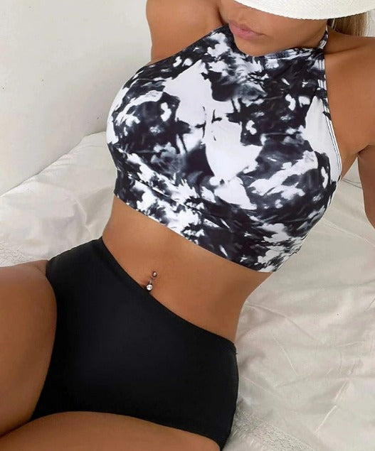 Riseado Women's High Waist Bikini Set | Tie Dye Swimwear for Summer