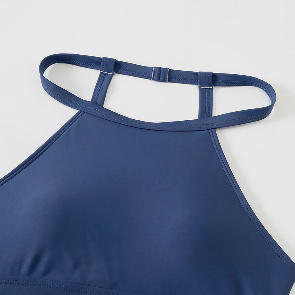 Women's High Neck Bikini Set | High Waist Two-Piece Swimwear