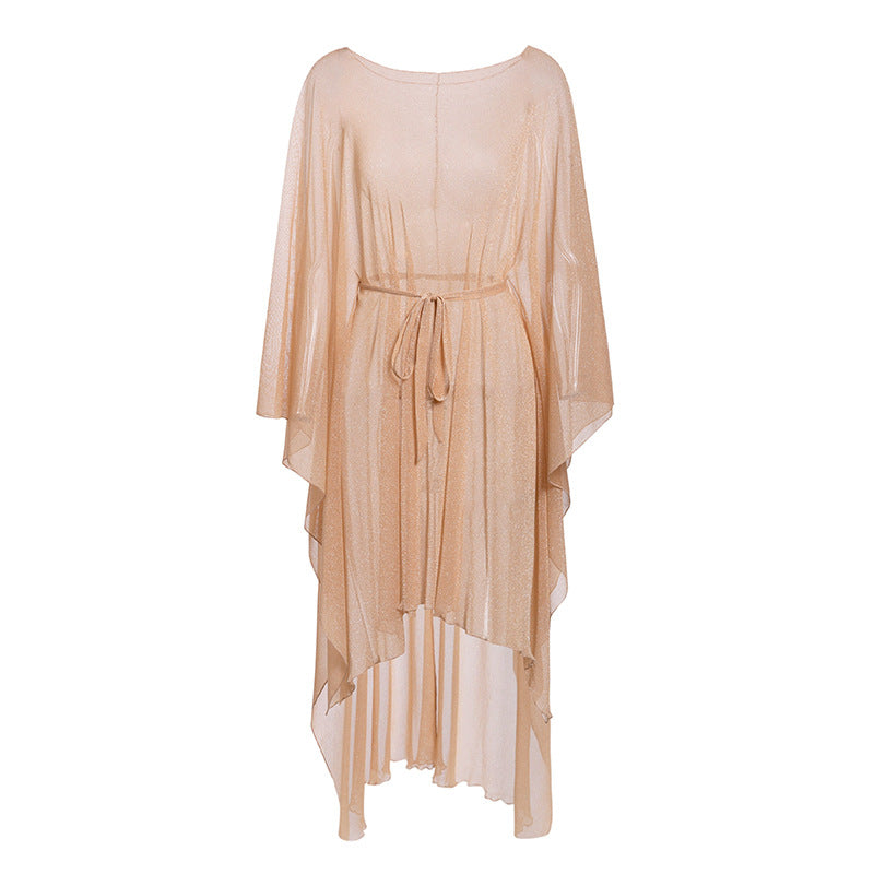 Tassel Kimono Beach Cover Up - Long Knitted Bikini Cover Up Cardigan Robe