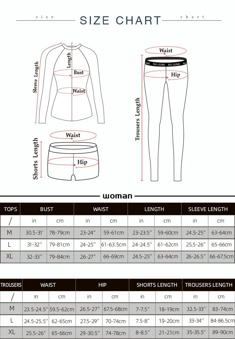 Nu-June Women's Long Sleeve Rash Guard Set | UPF 50+ Push Up Swimsuit with High Waist Bottoms