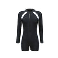 Women's Black and White Patchwork One Piece Swimsuit | Quick-Dry Slimming Swimwear