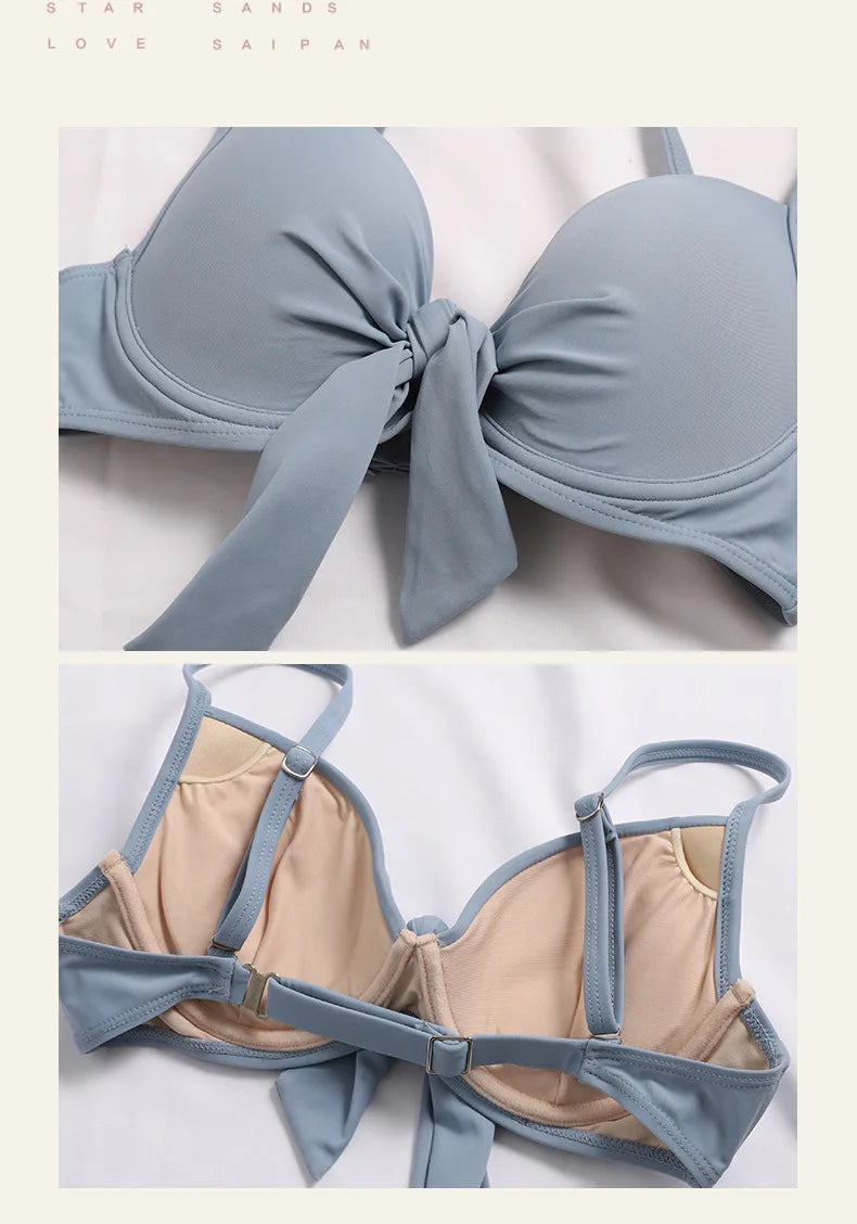 Mother-Daughter Matching Swimsuit Set | Long Sleeve Sun Protection Cover Up & Bikini 3-Piece