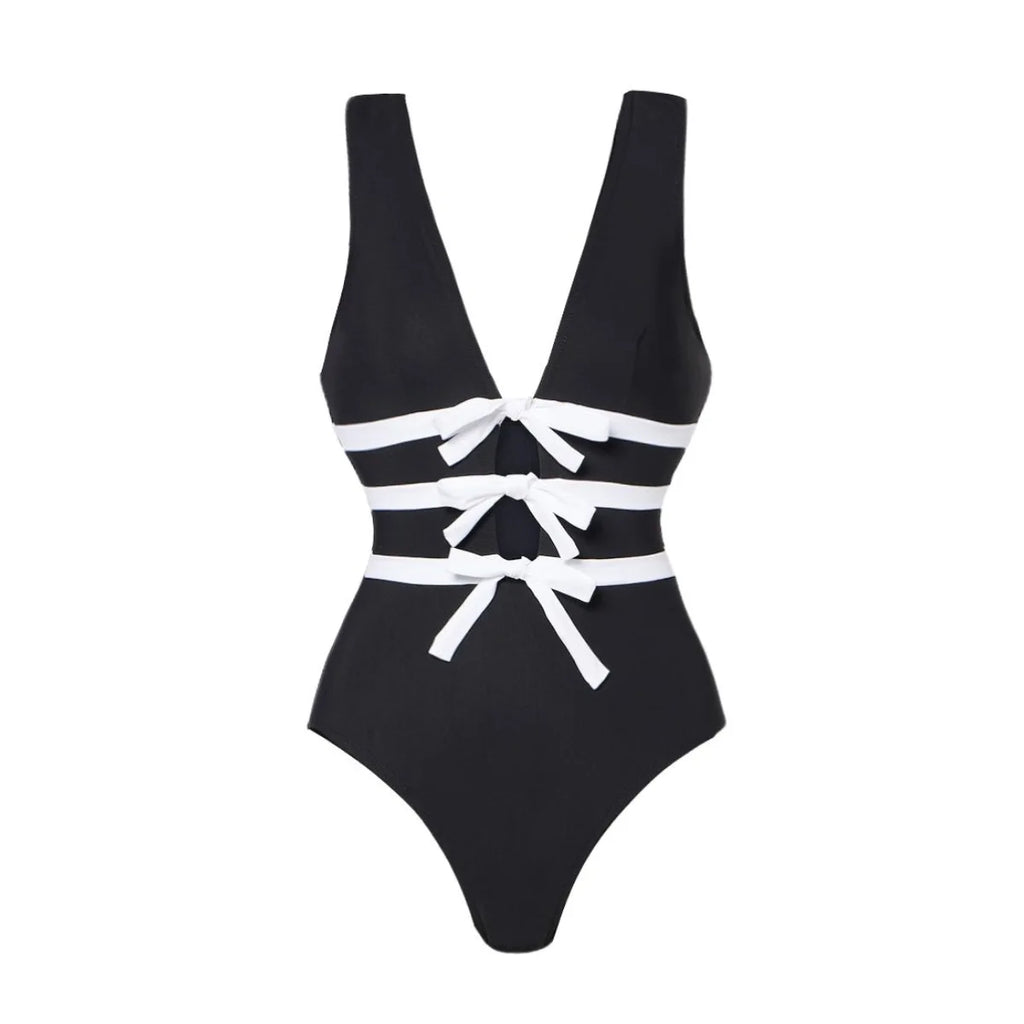Women's Strapless One-Piece Swimsuit Set | With Shorts Two-Piece Beachwear
