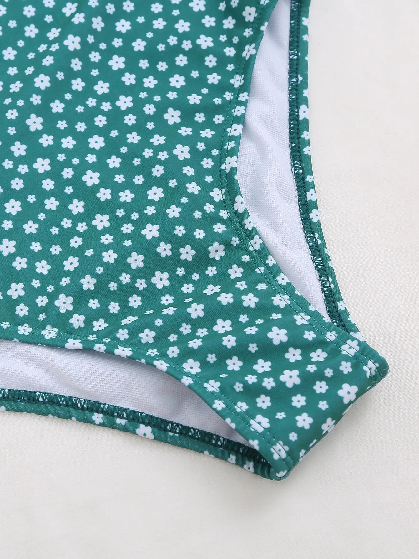 Women's Dot Print Bikini Set | High Waist Brazilian with Push Up & Lace Up