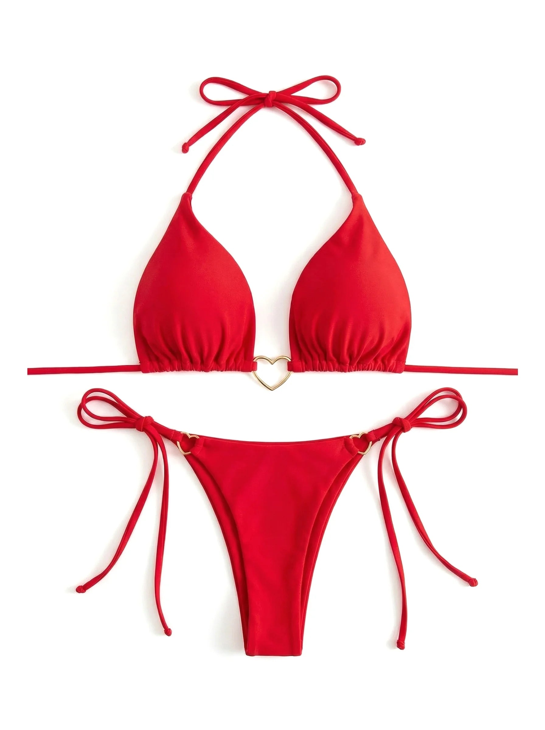 Women's Low Waist Lace Up Bikini Set | Two-Piece Swimwear