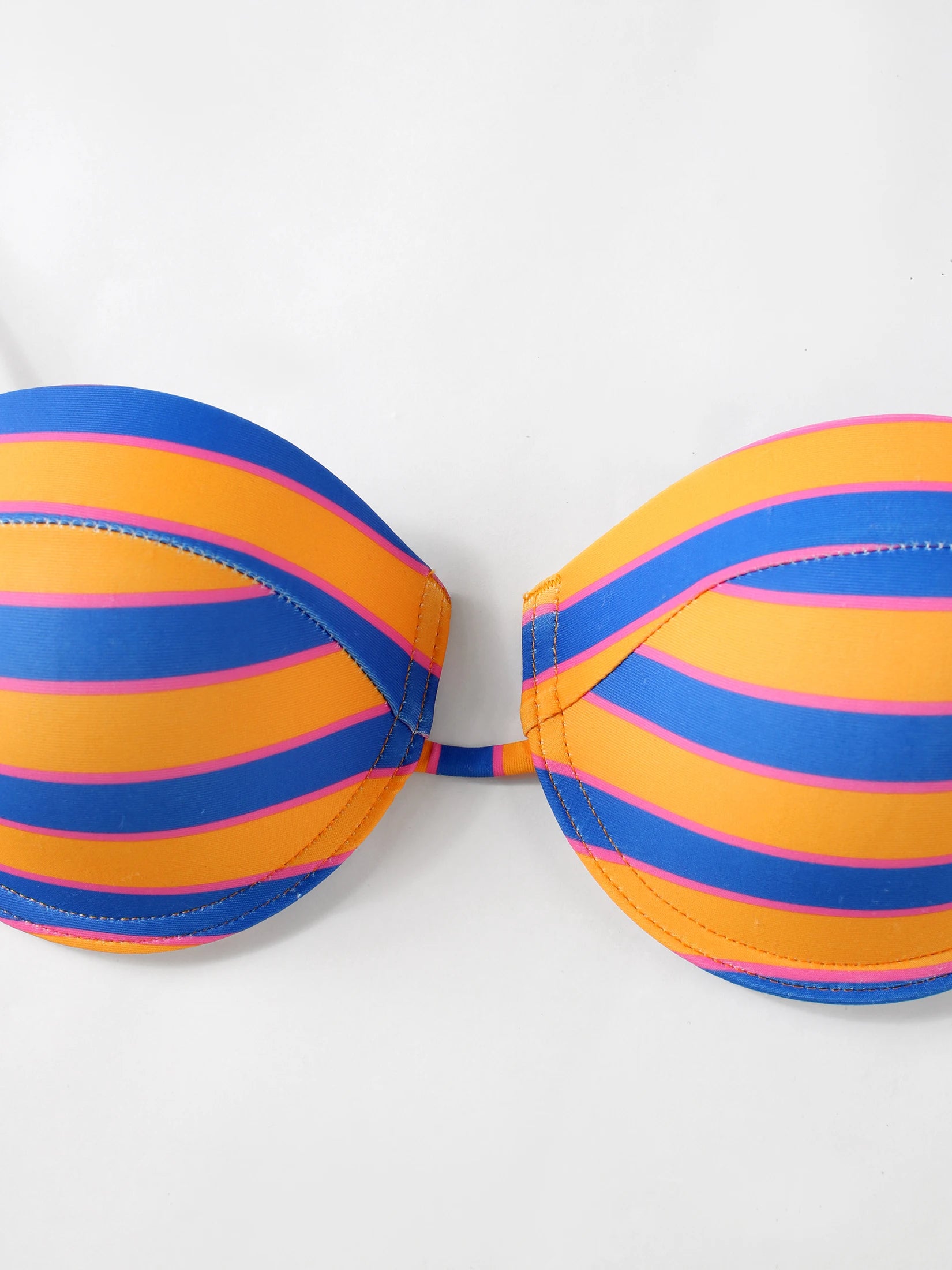 Women's Striped 3-Piece Bikini Set | Triangle Swimsuit with Mini Skirt