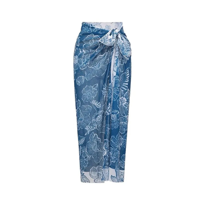 Women's Deep V-Neck One-Piece Swimsuit | Print Beachwear with Slimming Effect