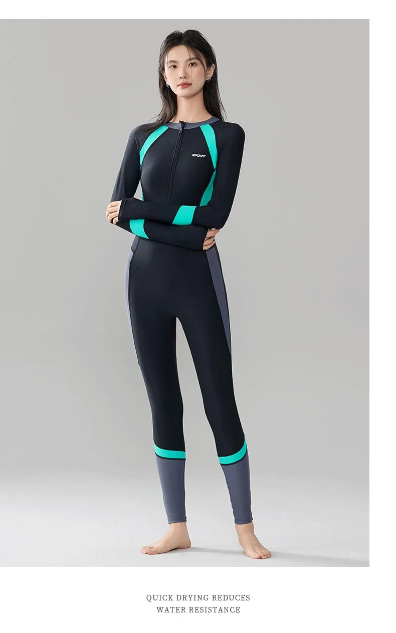 Women's UV Protection Rash Guard - Full Body WaterProof Quick-Dry Athletic Swimwear
