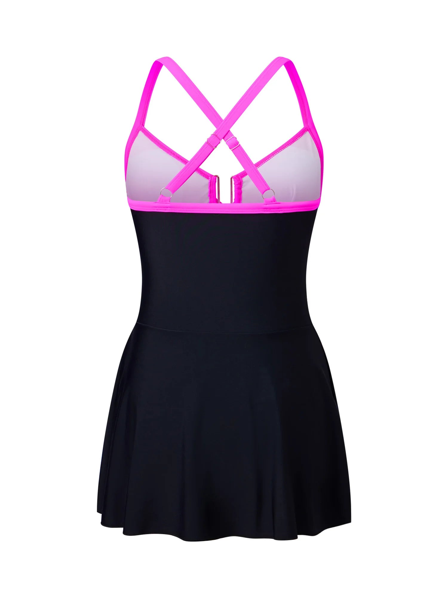 Women's High Waist Swim Dress | Tummy Control Push Up Monokini with Ruched Detail
