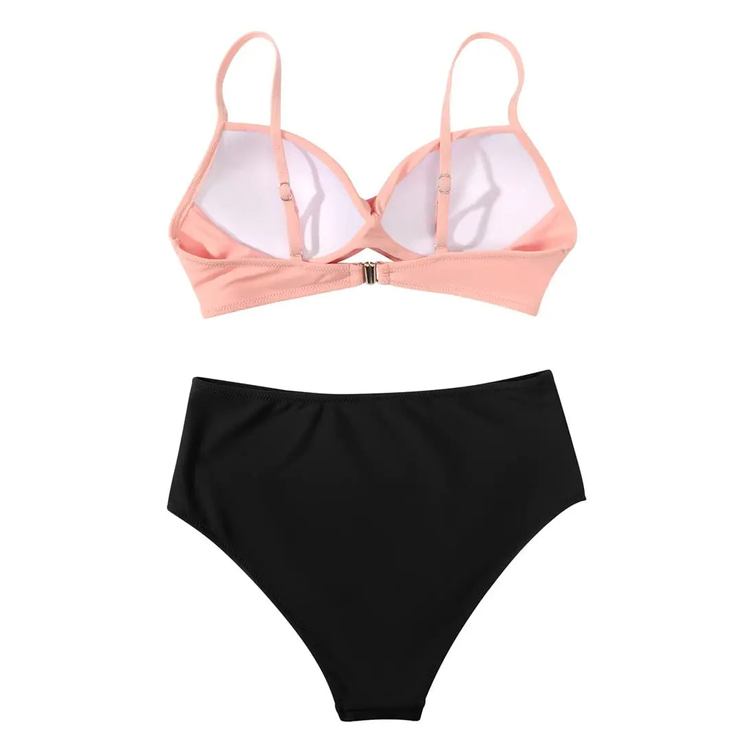 Vintage Print High Waist Bikini - Women's Push Up Swimsuit for Summer Beach