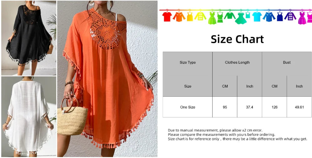 Women's Lace Beach Pareo - Tunics Cover Up for Swimsuit | Playa Beachwear