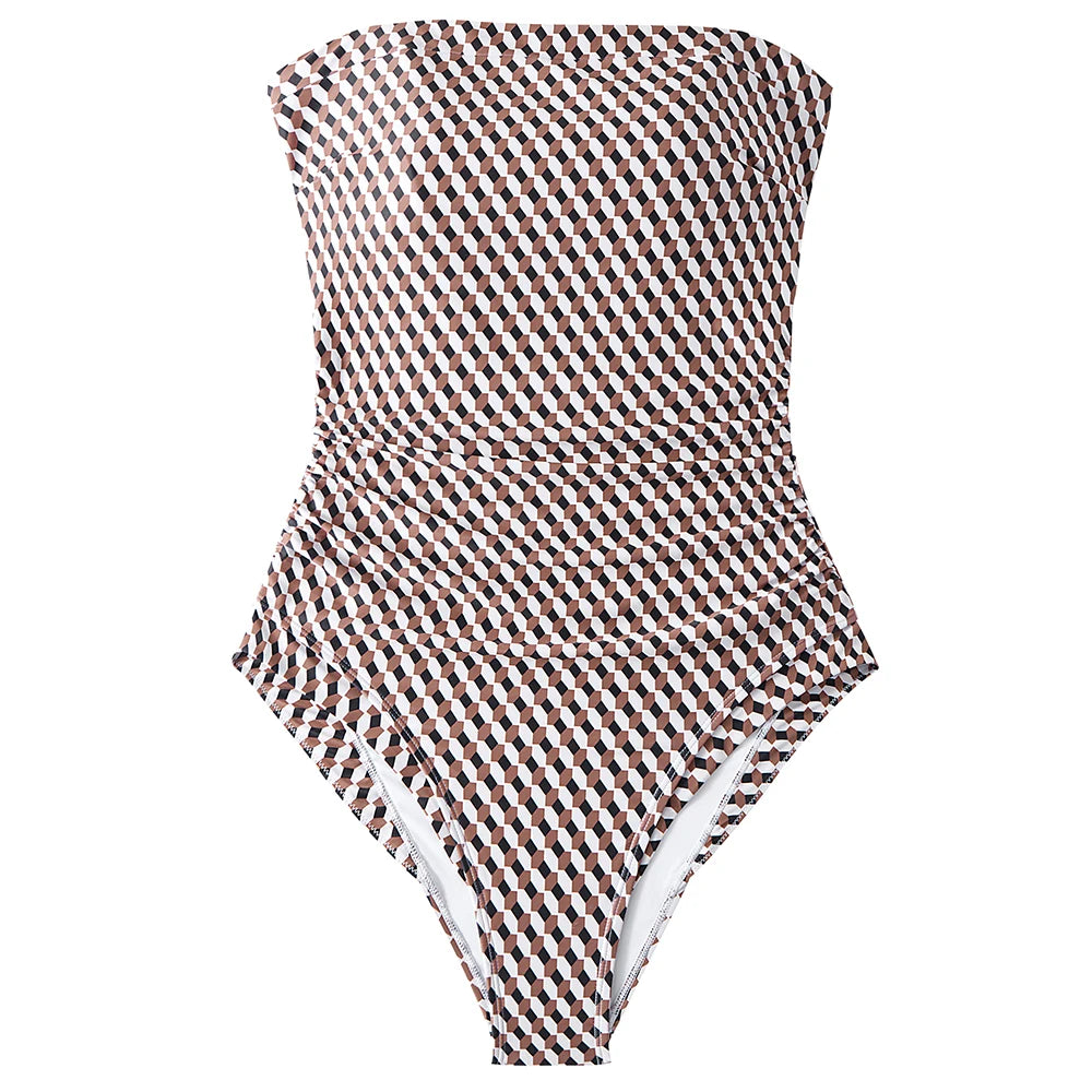 Women's Solid Halter One Piece Swimsuit | Push Up Monokini with Detachable Straps