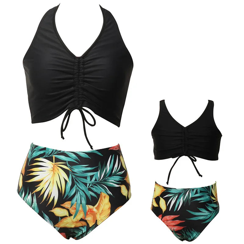 Mother Daughter Matching Bikini Set | Family Swimwear for Mom and Girl