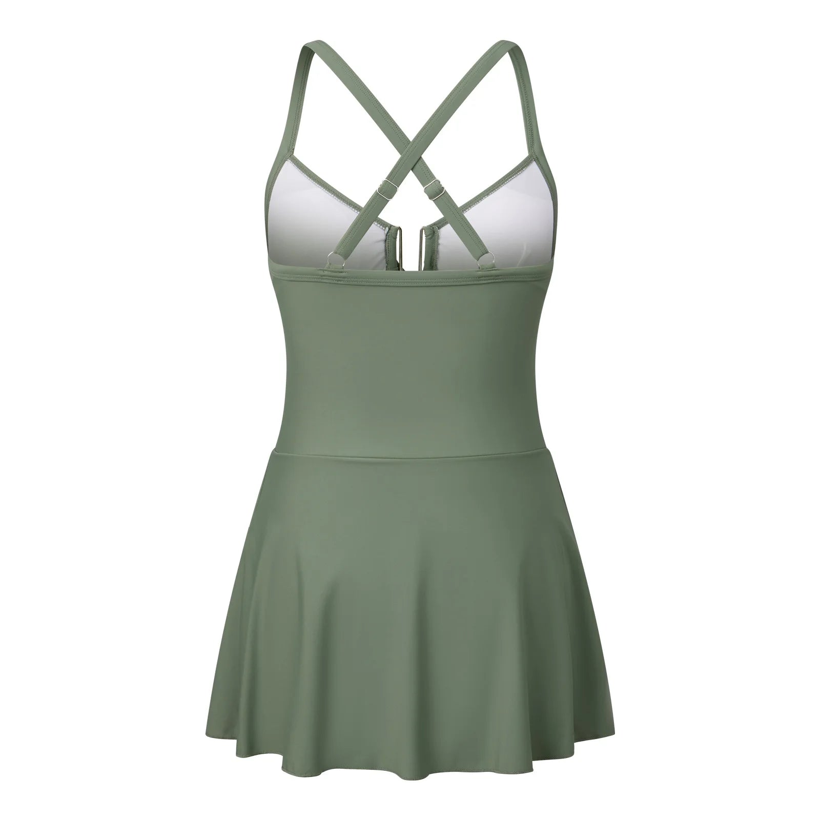 Women's High Waist Swim Dress | Tummy Control Push Up Monokini with Ruched Detail