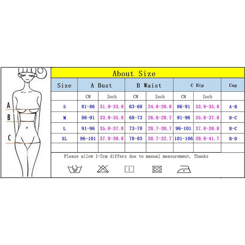 Push Up 3 Piece Bikini Set with Cover Up - Sexy Women's Swimsuit for Beach