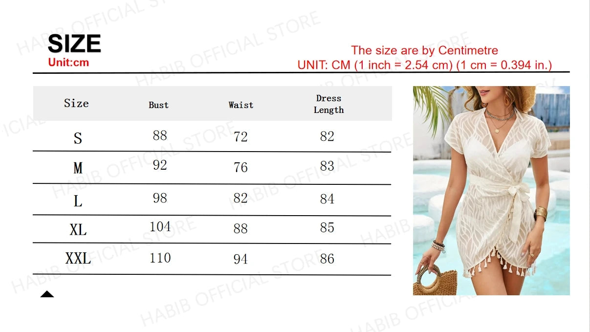Women's White Lace Swim Cover Up | V-Neck Beach Dress