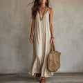 Women's Backless Cami Maxi Dress | Spaghetti Strap Sleeveless Boho Beach Wear