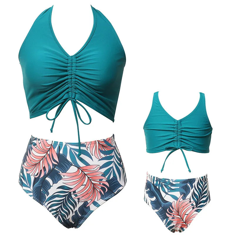 Mother Daughter Matching Bikini Set | Family Swimwear for Mom and Girl