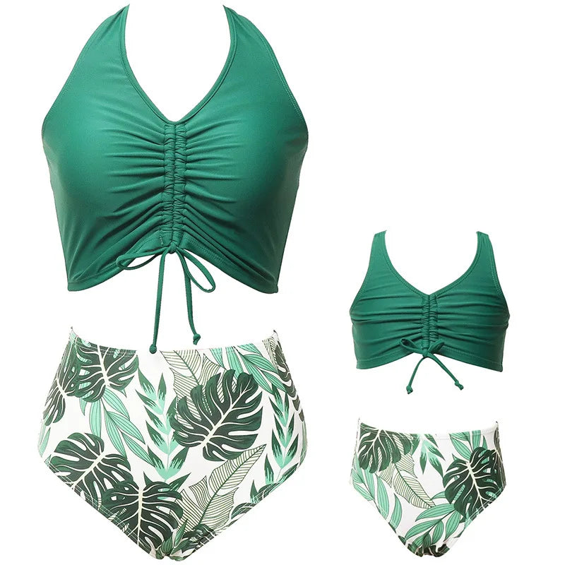 Mother Daughter Matching Bikini Set | Family Swimwear for Mom and Girl