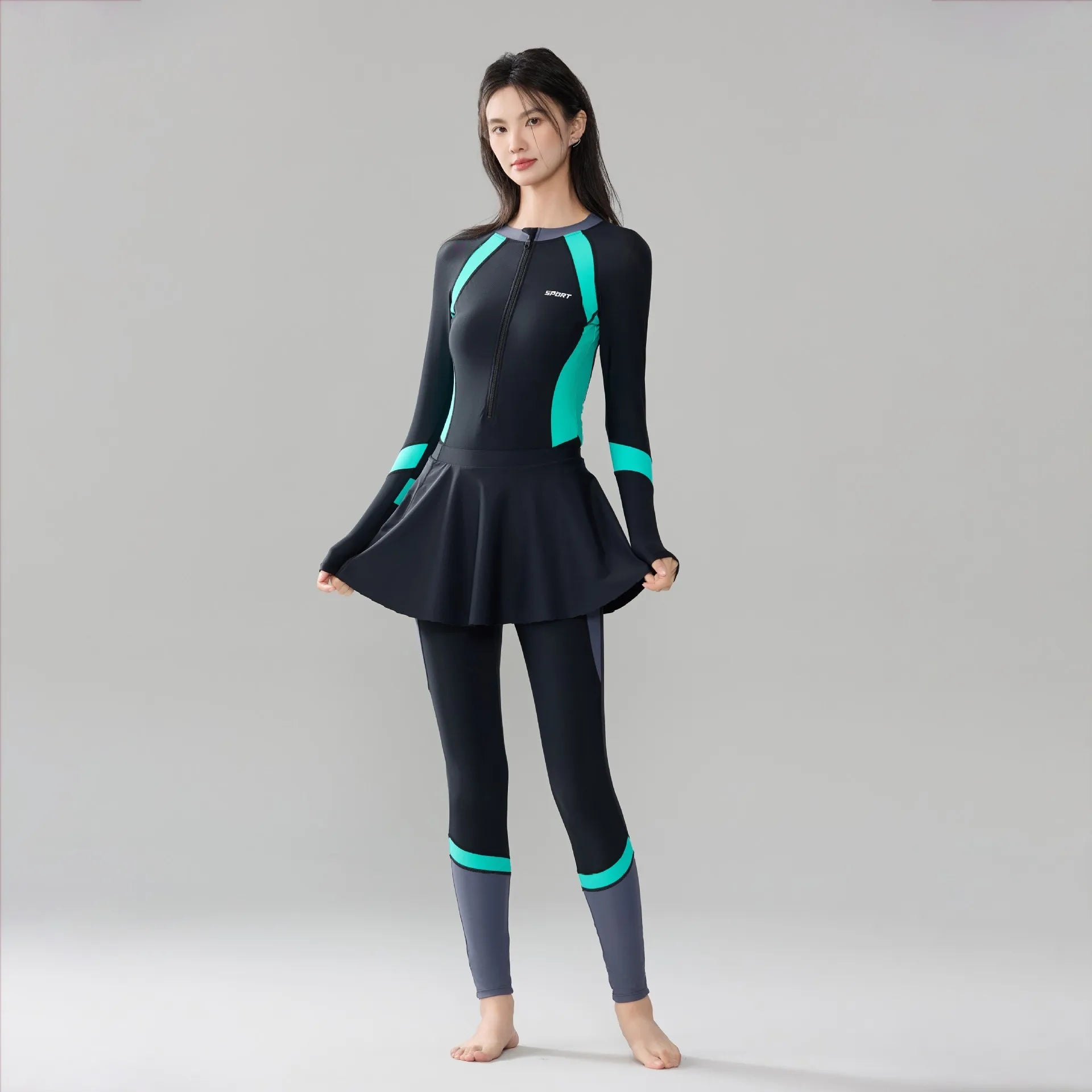 Women's UV Protection Rash Guard - Full Body WaterProof Quick-Dry Athletic Swimwear