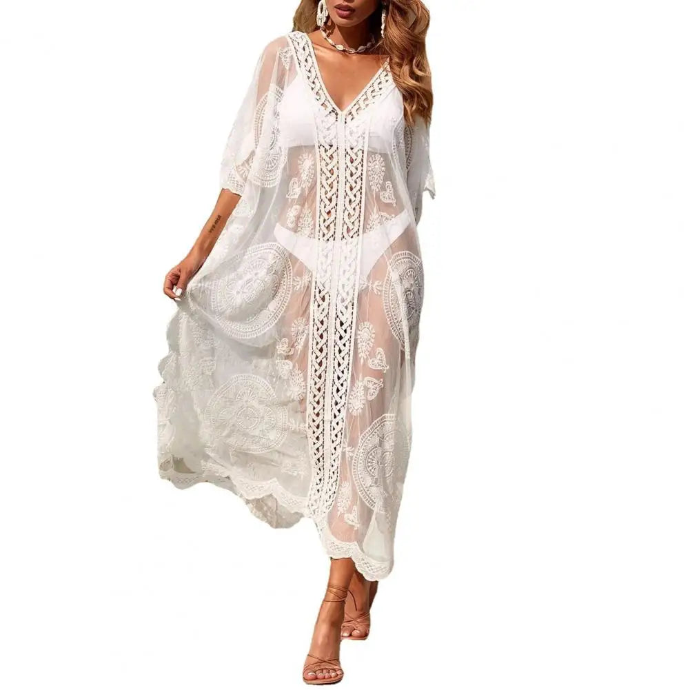 Women's Lace Beach Pareo - Tunics Cover Up for Swimsuit | Playa Beachwear