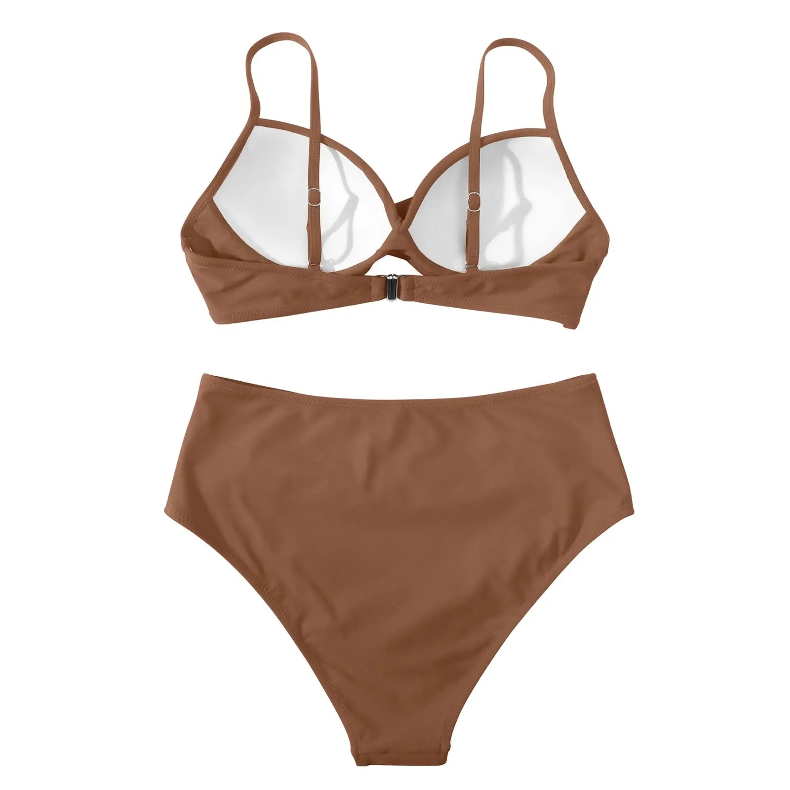 Vintage Print High Waist Bikini - Women's Push Up Swimsuit for Summer Beach