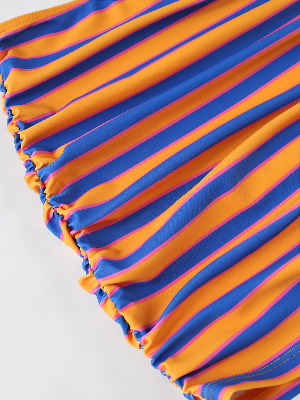 Women's Striped 3-Piece Bikini Set | Triangle Swimsuit with Mini Skirt
