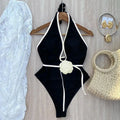 Women's Floral Halter Bandage One Piece Swimsuit | Summer Swimwear