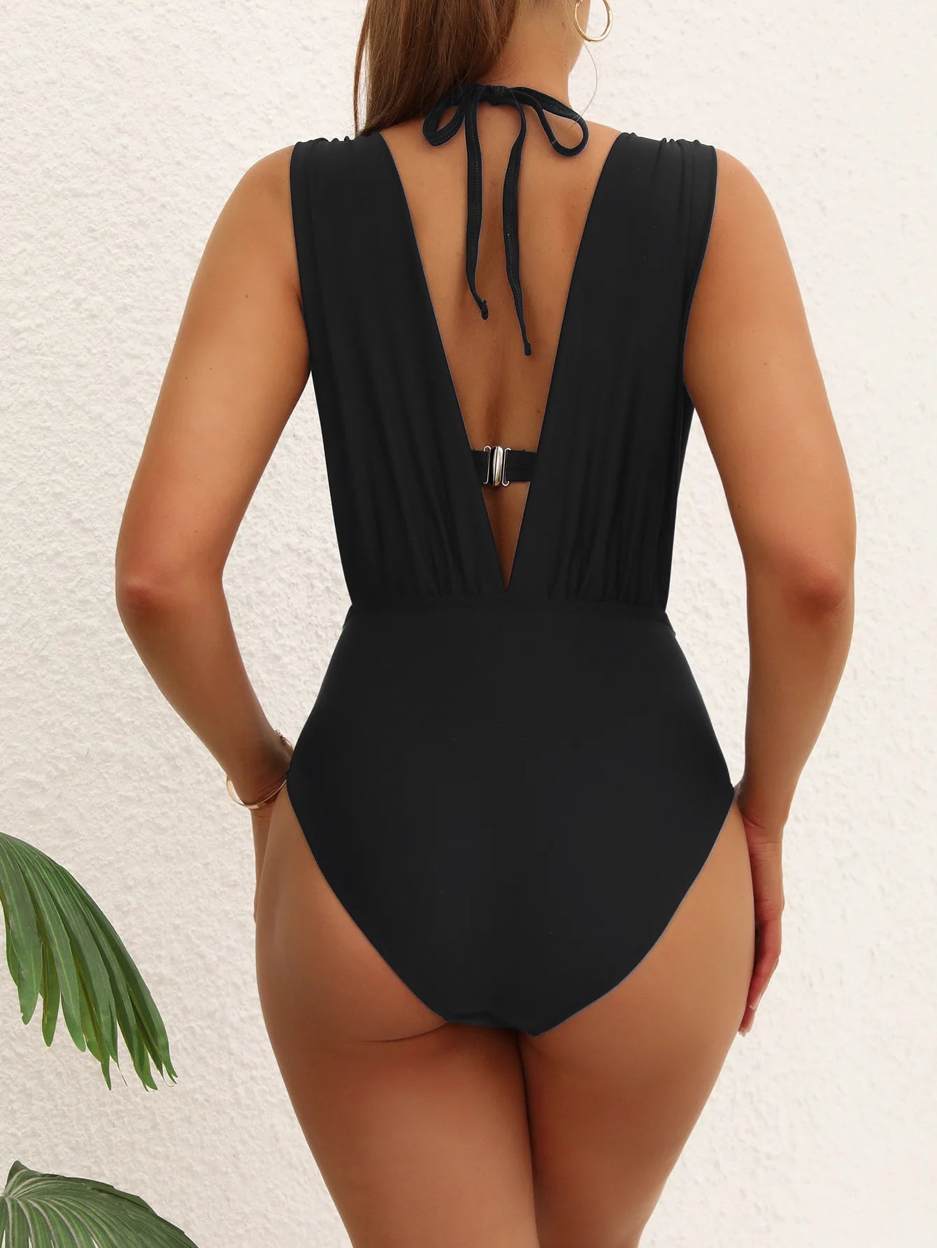 Sexy Cut Out One Piece Swimsuit - Brazilian Style Bathing Suit with Open Back