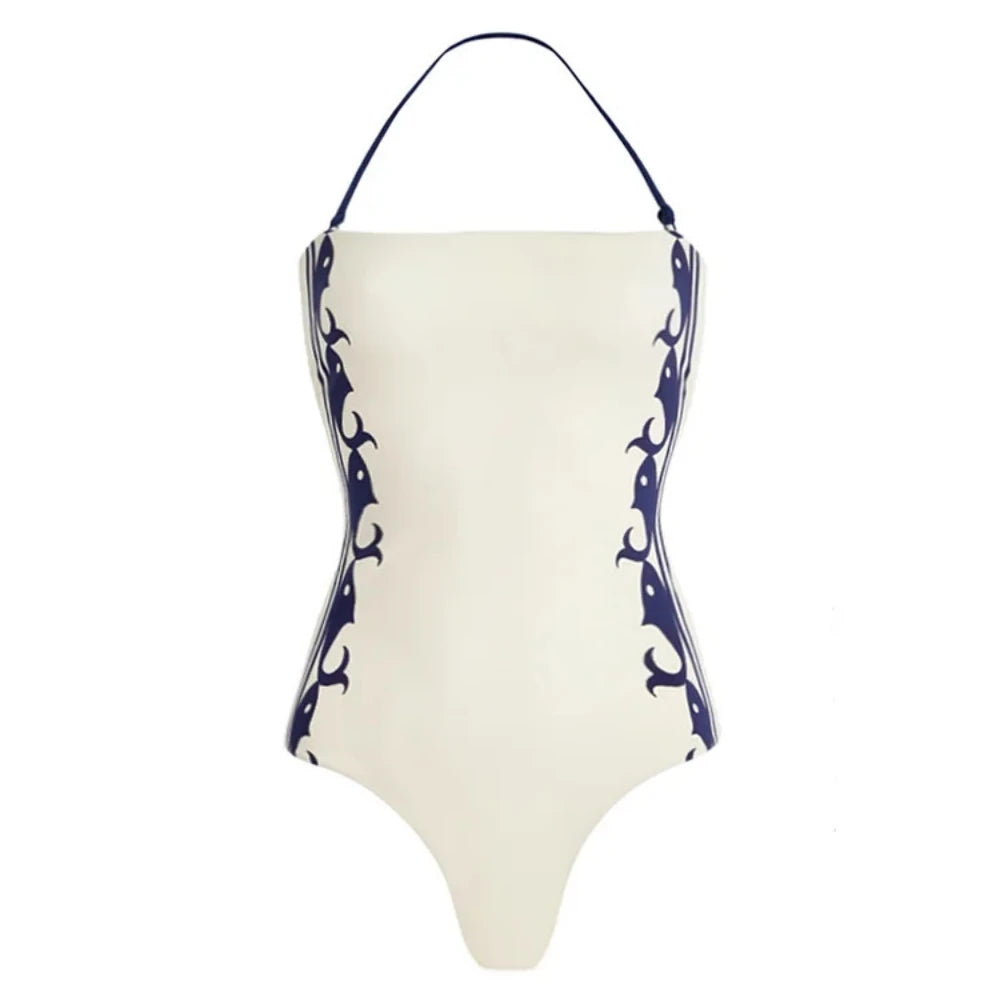 Women's Strapless One-Piece Swimsuit Set | With Shorts Two-Piece Beachwear