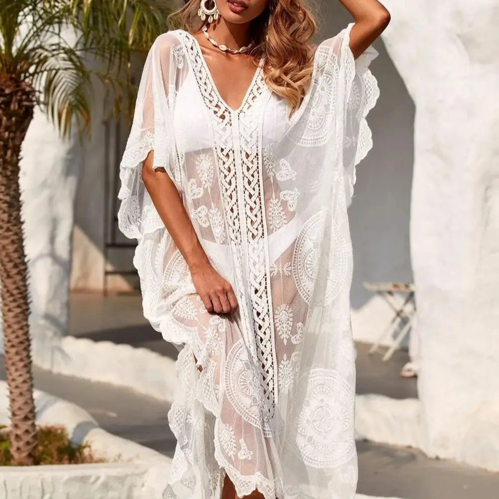 Women's Lace Beach Pareo - Tunics Cover Up for Swimsuit | Playa Beachwear