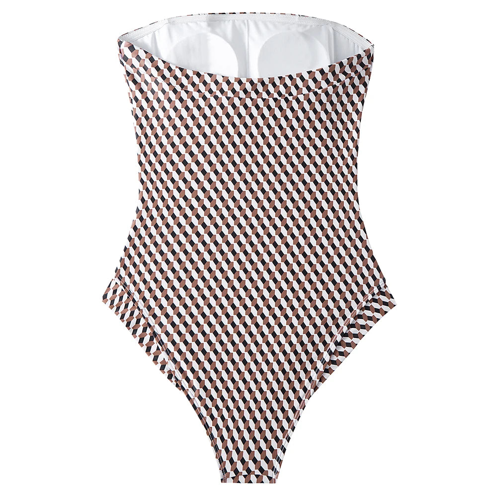 Women's Solid Halter One Piece Swimsuit | Push Up Monokini with Detachable Straps