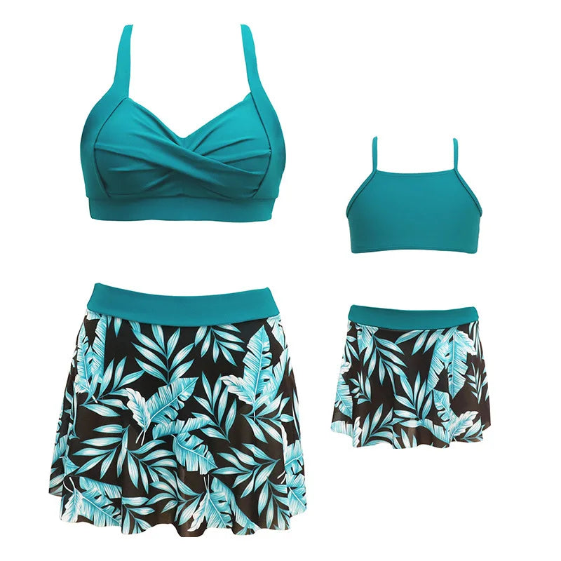 Mother Daughter Matching Bikini Set | Family Swimwear for Mom and Girl