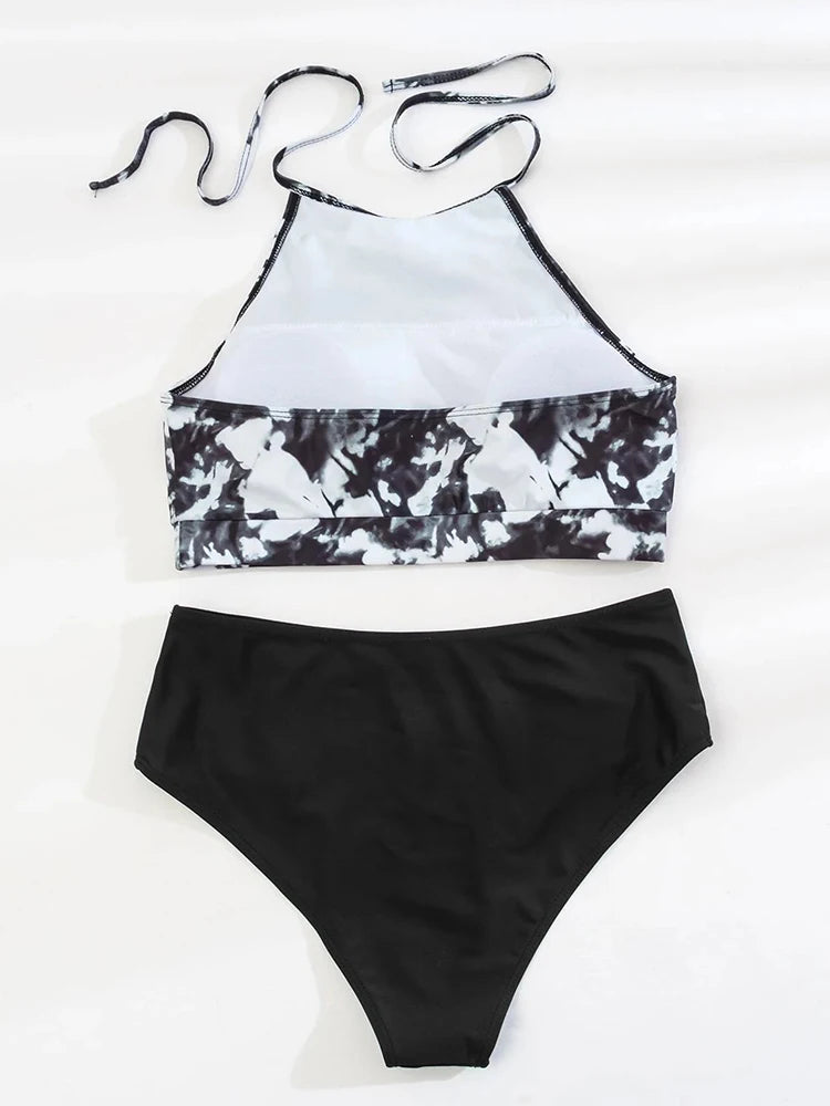 Riseado Women's High Waist Bikini Set | Tie Dye Swimwear for Summer