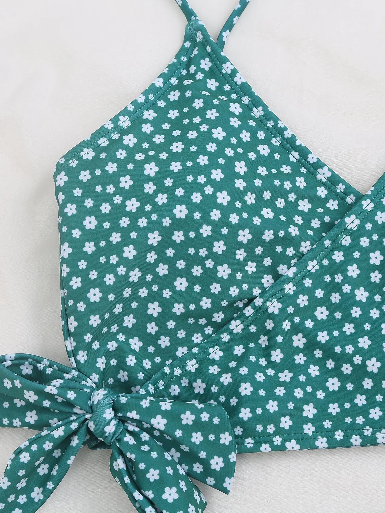 Women's Dot Print Bikini Set | High Waist Brazilian with Push Up & Lace Up