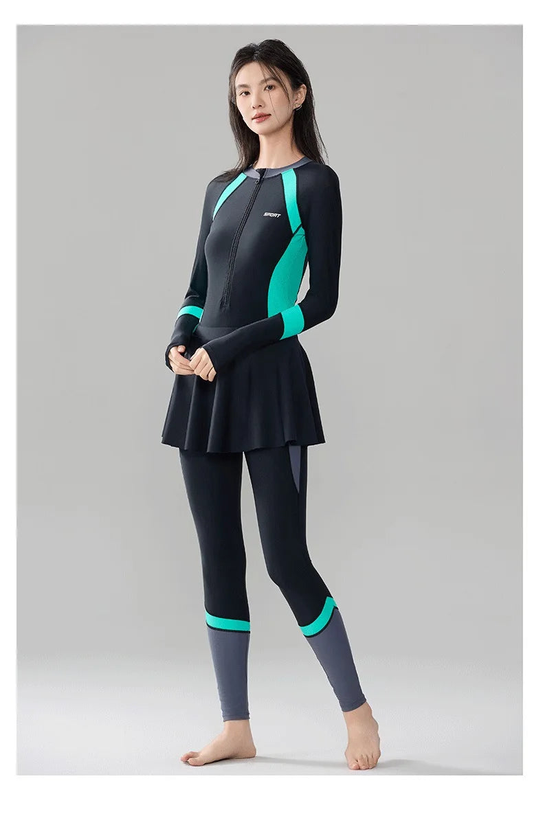 Women's UV Protection Rash Guard - Full Body WaterProof Quick-Dry Athletic Swimwear