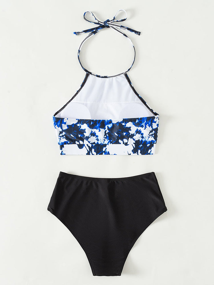 Riseado Women's High Waist Bikini Set | Tie Dye Swimwear for Summer