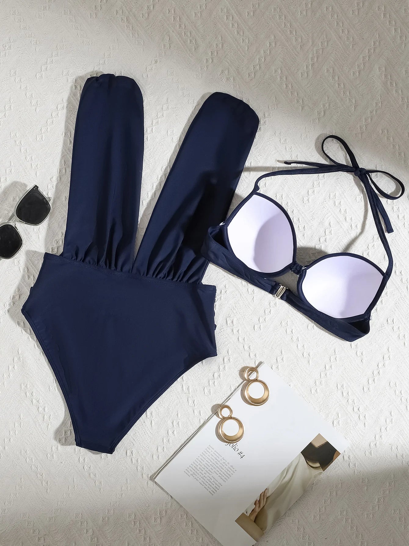 Sexy Cut Out One Piece Swimsuit - Brazilian Style Bathing Suit with Open Back