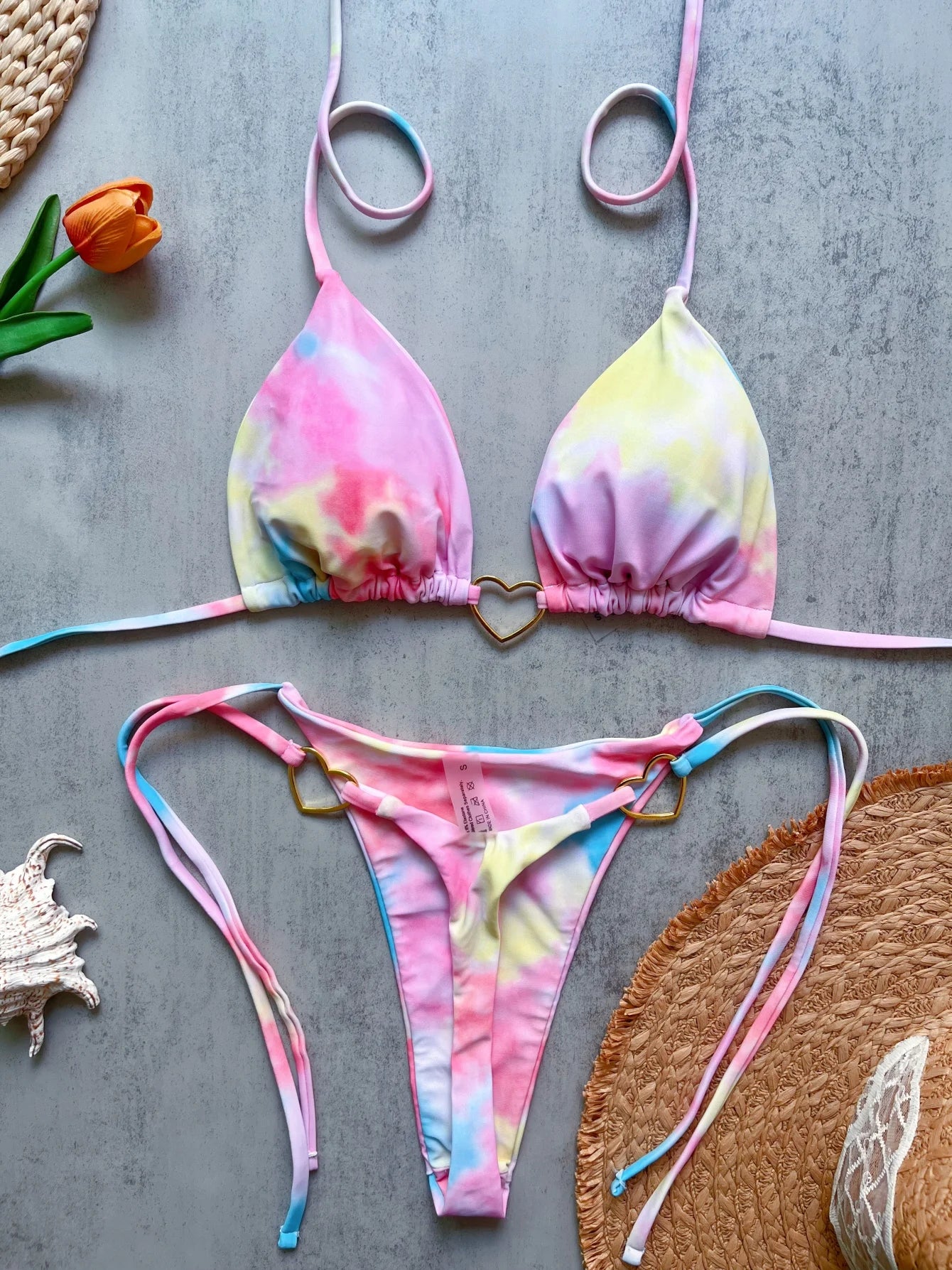 Women's Low Waist Lace Up Bikini Set | Two-Piece Swimwear