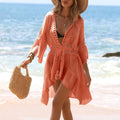 Women's Tassel Tie Up Cardigan | Lightweight Breathable Beach Cover Up Dress