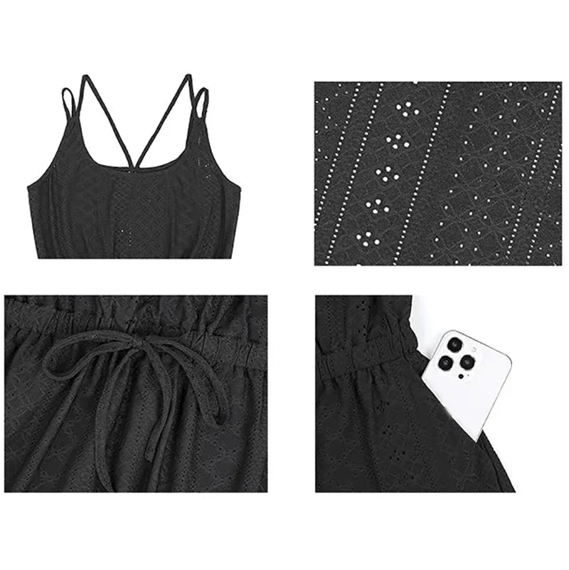Women's Sleeveless Mini A-Line Dress | Casual Summer Sundress with Pockets
