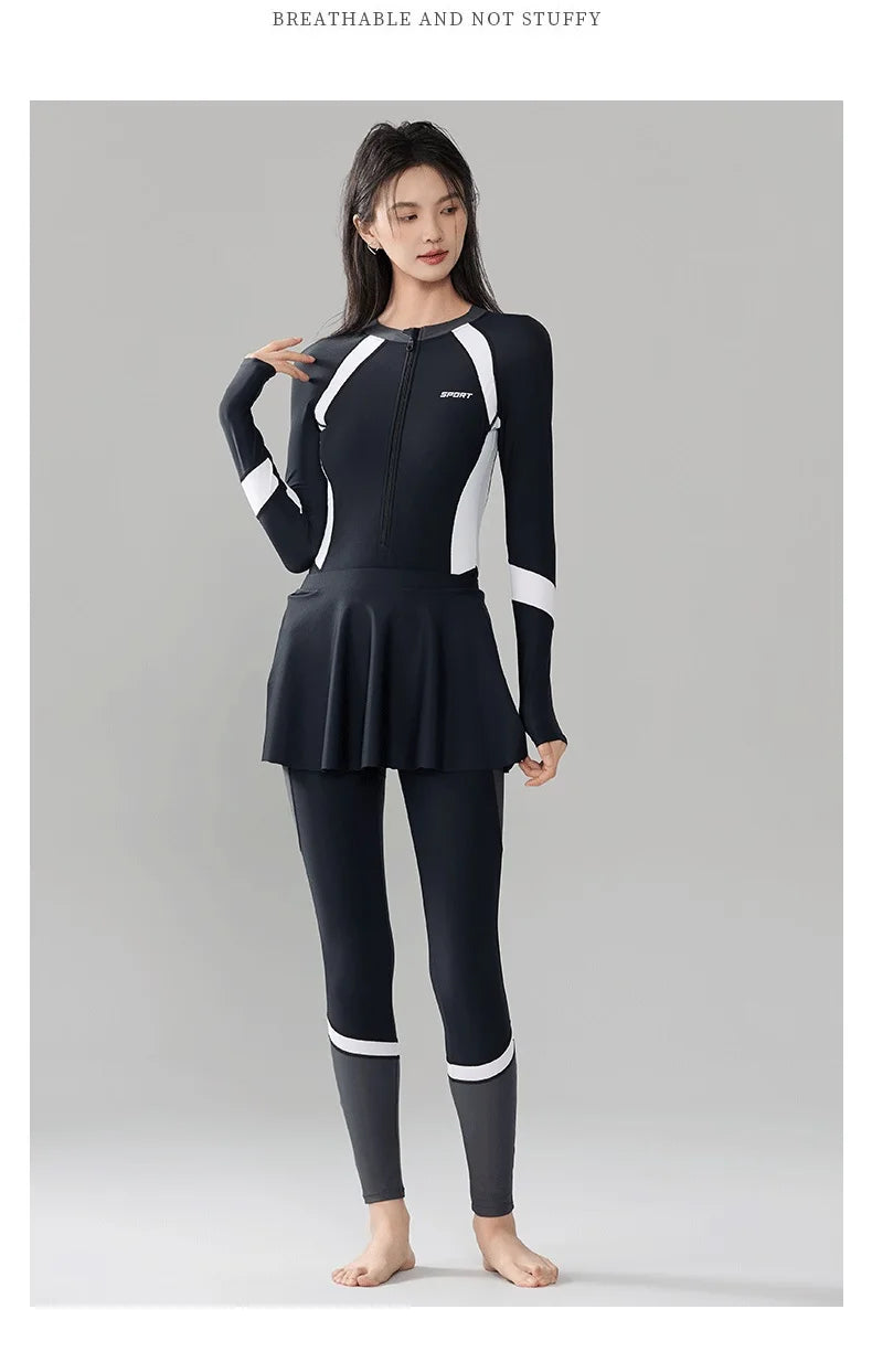 Women's UV Protection Rash Guard - Full Body WaterProof Quick-Dry Athletic Swimwear