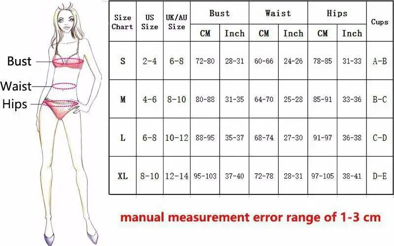Women's Print 3 Piece Bikini Set - Push Up Swimsuit with Beach Skirt for Summer