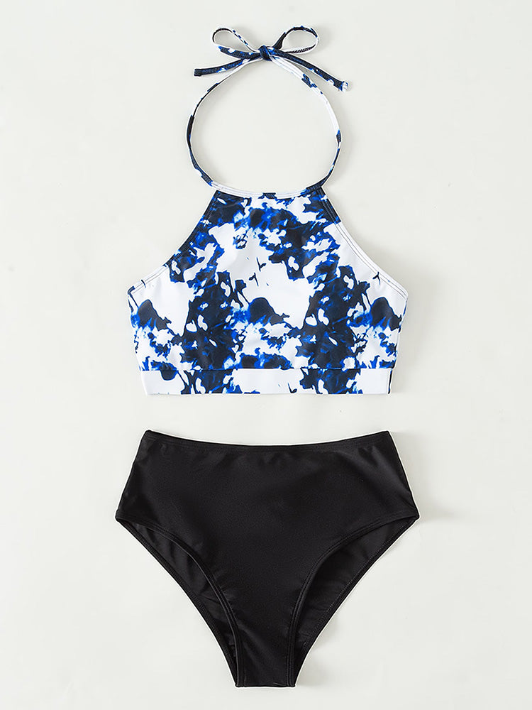 Riseado Women's High Waist Bikini Set | Tie Dye Swimwear for Summer