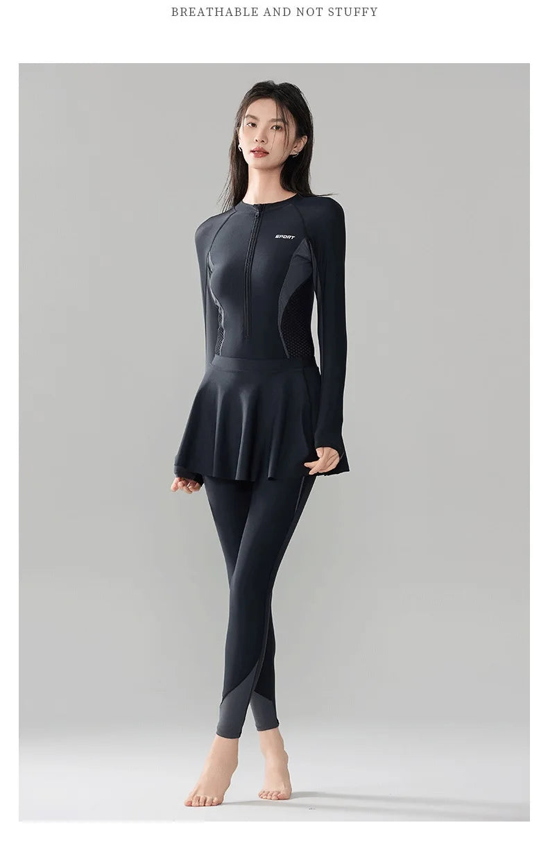 Women's UV Protection Rash Guard - Full Body WaterProof Quick-Dry Athletic Swimwear