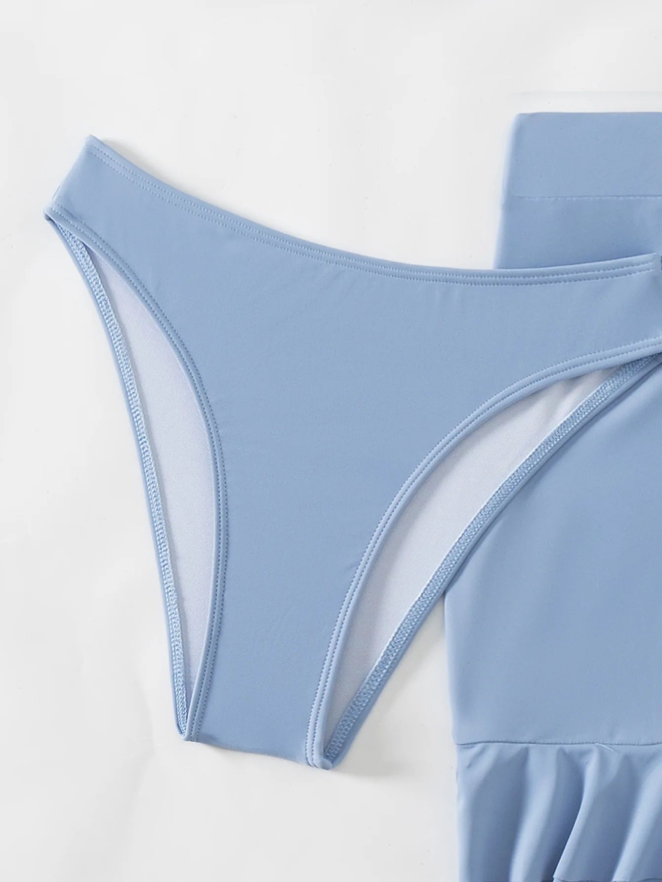 Women's 3-Piece Underwire Push Up Bikini Set | High Waist with Ruffled Drawstring Skirt