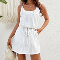 Women's Sleeveless Mini A-Line Dress | Casual Summer Sundress with Pockets