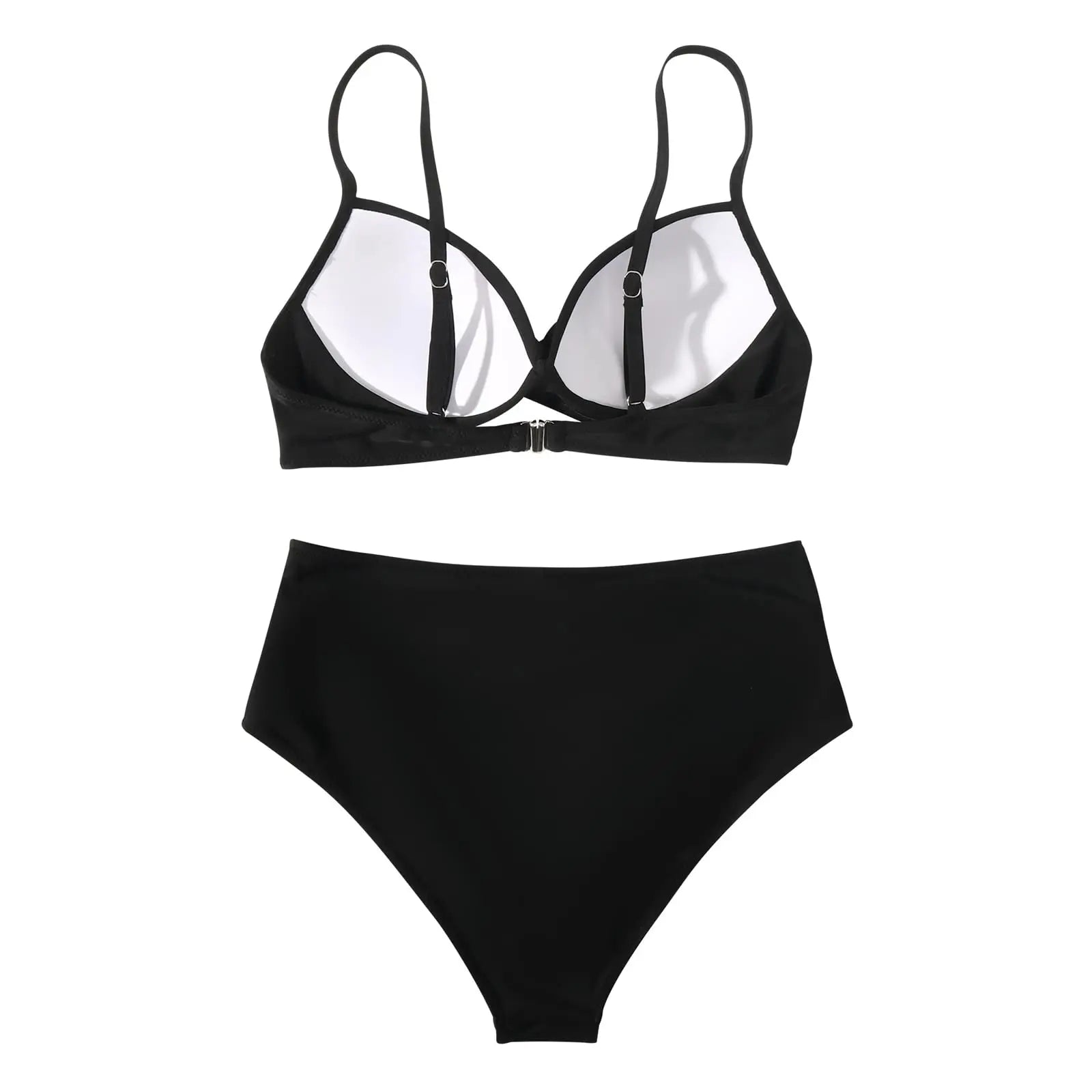 Vintage Print High Waist Bikini - Women's Push Up Swimsuit for Summer Beach